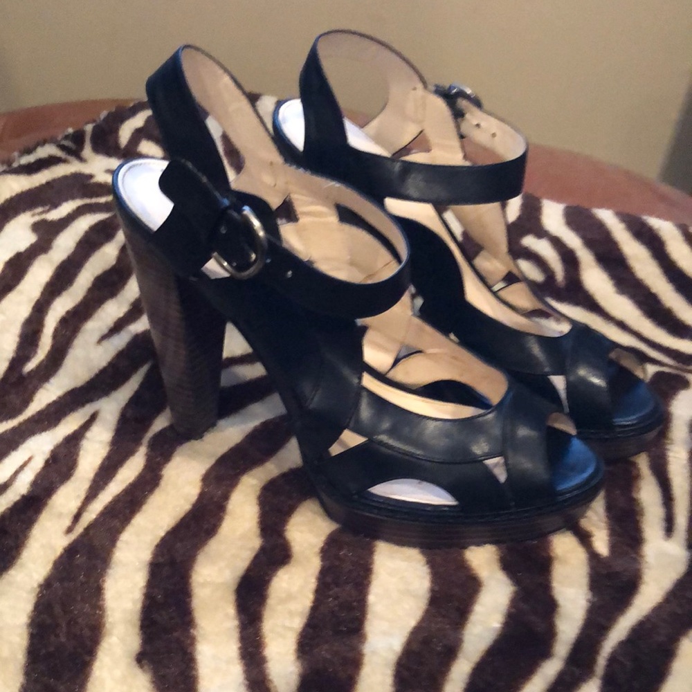Coach 5 inch peep toe platforms